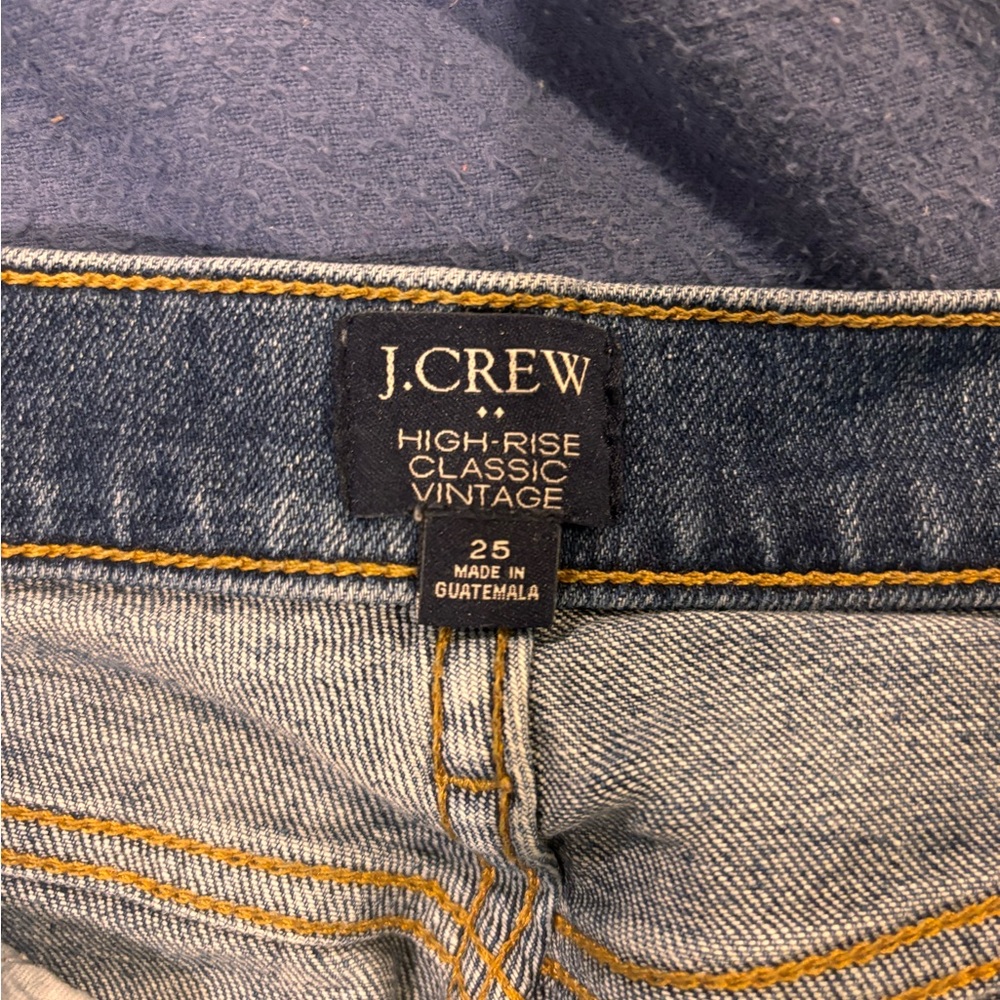 J. Crew High-Rise Classic Vintage Jeans - Dark Blue